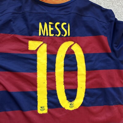 FC Barcelona Nike #10 Messi Jersey Men's Size XL | eBay