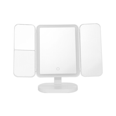 Makeup mirror LED folding advanced desktop vanity mirror storage shell mirror