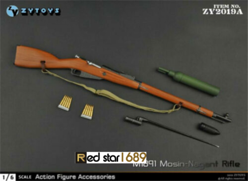 ZY Toys 1:6 ZY2019A M1891 Mosin Nagant Sniper Rifle Gun Toy Model F12" Figure - Afbeelding 1 van 6