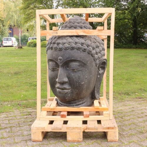 Buddha Kopf Figur Skulptur Stein Steinfigur Gartenfigur Garten Deko 100 cm - Bild 1 von 6