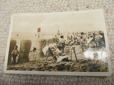 1952 Real photo postcard at beach - Zandvoort Strandgezicht - used