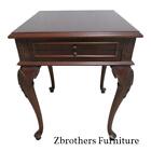 Custom Carved French Regency Dark Burl Wood Lamp End Table Stand