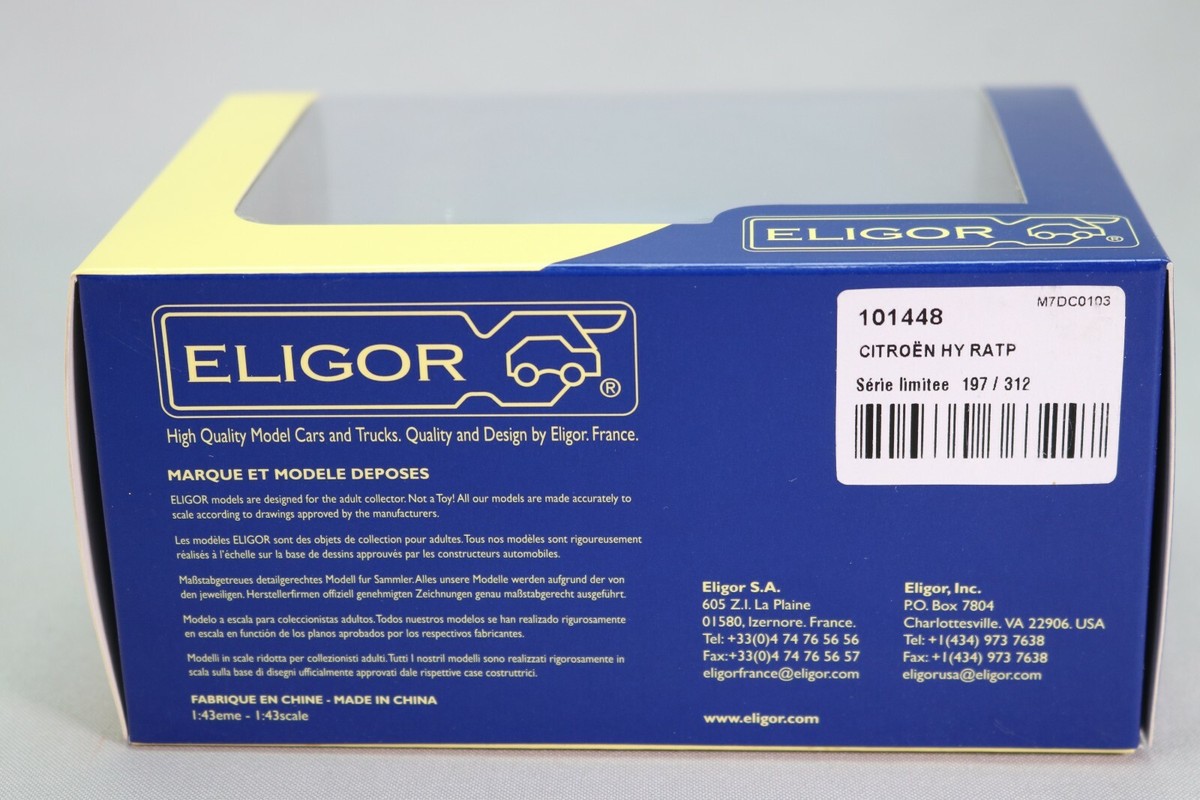 LL909 ELIGOR 101153 1/43 Camion Renault 1000 kg Boulangerie Pain le