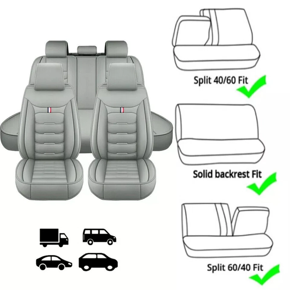 2 fundas de asiento delanteras para ford crown victoria 1998-2011 iggee s. cuero ajuste personalizado Foto 4 de 4