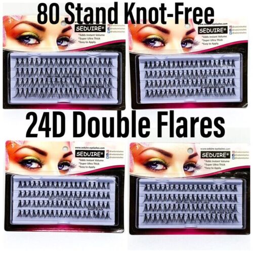 Knotenfreie einzelne Wimpern Cluster Lashes Volumen Dicke Flare Extension DIY - Bild 3 von 13