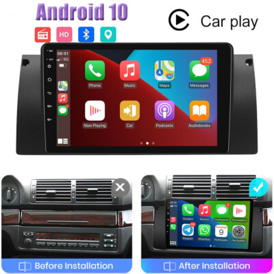9'' Android 12 Car Stereo Radio Carplay GPS NAVI MP5 Wifi BT for BMW E39 E53 X5