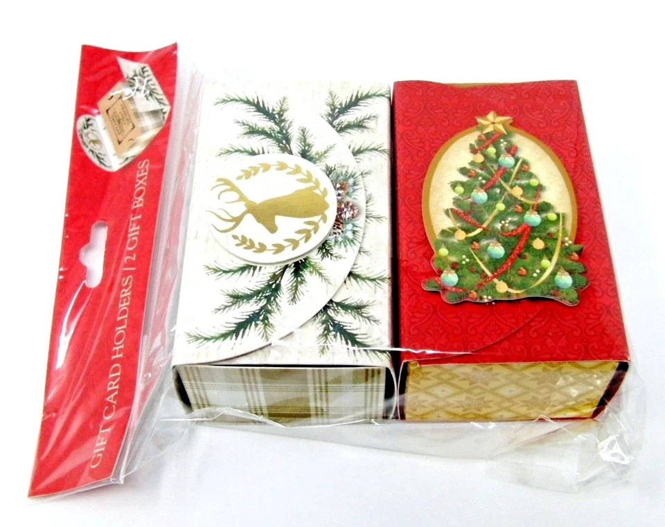 Punch Studio 2 Decorative Keepsake Gift Boxes Christmas Box 63926 Reindeer - Image 3 of 4