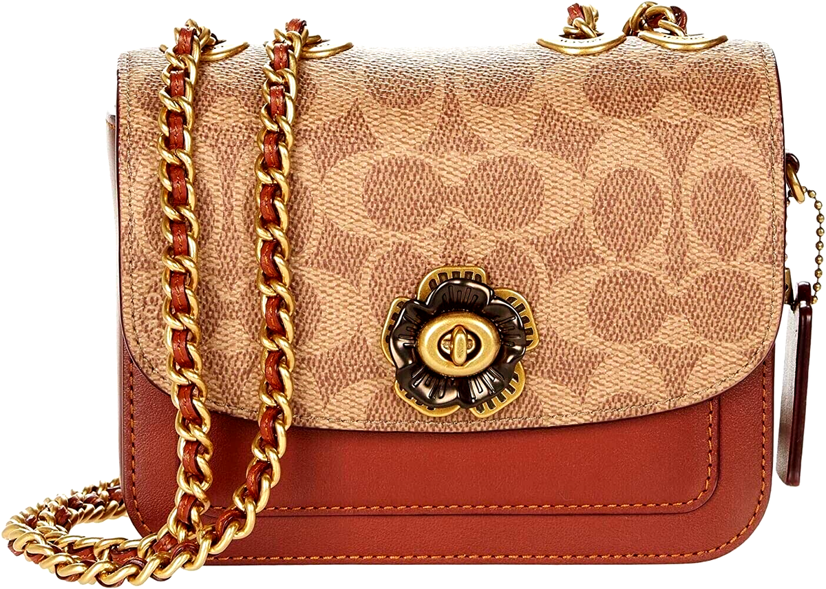 COACH C0829 Madison Shoulder Bag Mini Crossbody in tan for