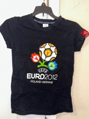 UEFA EURO2012  Poland-Ukraine パーカー UEFA Euro 2012 Poland-Ukraine Black T-Shirt appears to be youth
