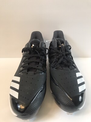 Adidas Icon Bounce Metal Baseball Cleat US Men\'s Size 13 Black/White CG5421 Adidas Icon Bounce Metal Baseball Cleats Black CG5421 Mens  main image 4