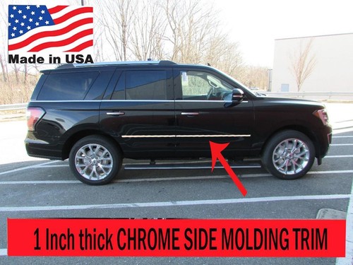 Flexible Chrome Side Door Molding Rocker Panel Trim Kit For 00-06 Suburban/Yukon XL