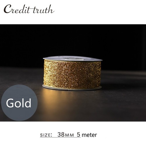 5M Glitter Sequin Velvet Ribbon Trim Webbing Bouquet Gift Decor Bowknot Craft - Picture 9 of 23