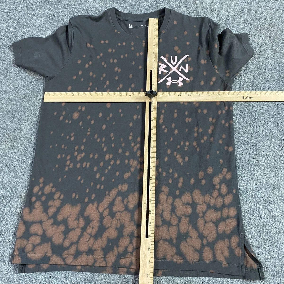 Under Armour Run T shirt M Gray Skeleton Centaur Destroy All Miles