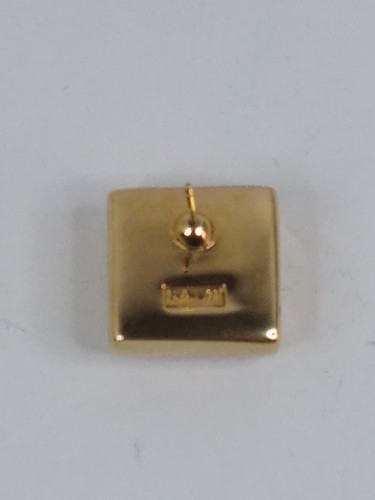 Vtg SAL Swarovski Large Square Emerald Cut Crystal Gold Tone PosT Earrings - Picture 4 of 5