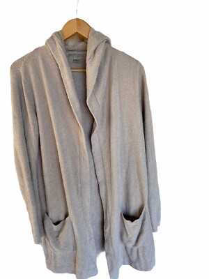 BAREFOOT DREAMS CozyChic Lite Hooded Cardigan Pockets M Cardi Cozy Chic 