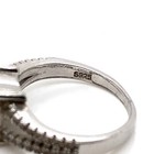 Estate Sterling Silver Cubic Zirconia Engagement Style Ring Size 5.25 — photo 6