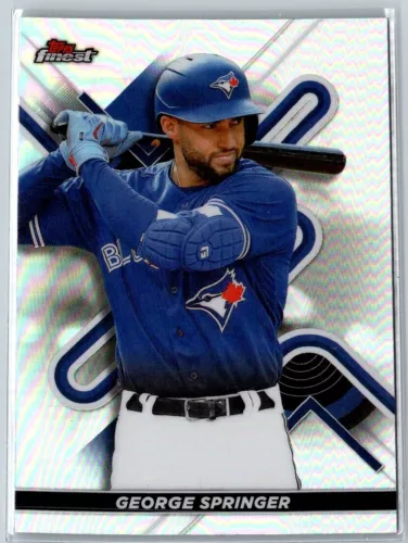 2022 TOPPS FINEST REFRACTOR GEORGE SPRINGER TORONTO BLUE JAYS #96