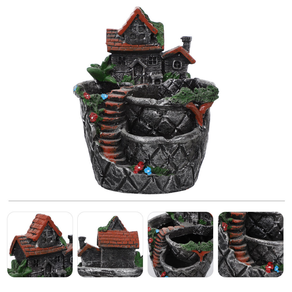 Succulent Planter Decorative Flowerpot Small Fairy Houses for Gardens Outdoor