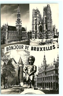 S01-7687, *BRUXELLES, MULTIPLE VIEWS, **POSTCARD
