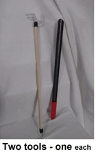 Senior Daily Living Aid Tools (2) Long Metal Shoe Horn 24" +27.5" Dressing Stick