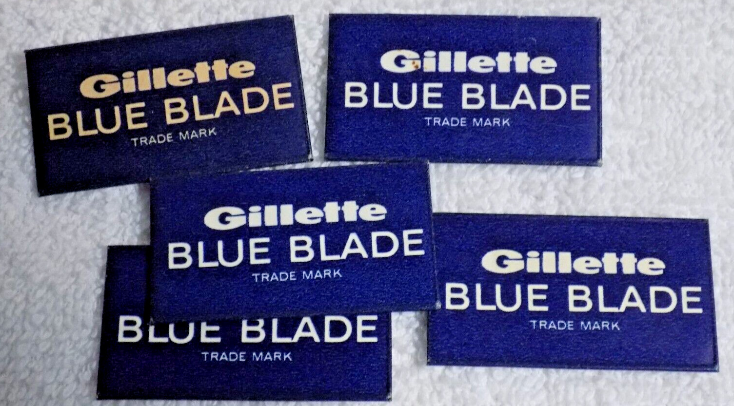 GILLETTE BLUE BLADES New In Open Box FiIVE Sealed SAFETY BLADES
