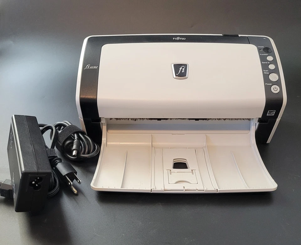 Fujitsu fi-6130Z Duplex Color Sheetfed Scanner W/ Adapter No Input Tray - Image 2 of 3