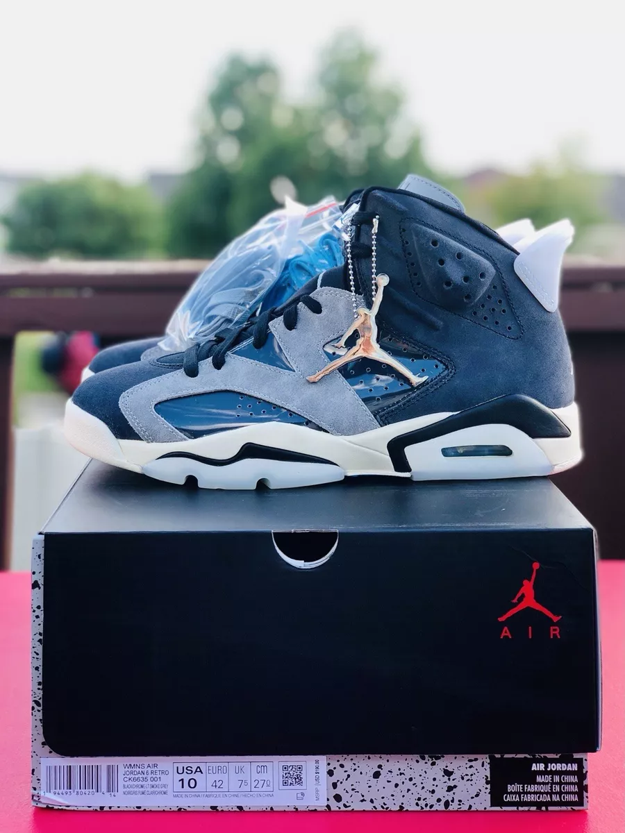 Nike Air Jordan 6 Tech Chrome Smoke Grey Women Size 10 Men 8.5