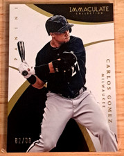 Carlos Gomez /99⭐⚾- 2015 Panini Immaculate - RARE - Brewers