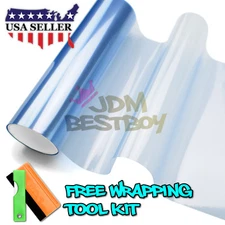 12"X36" Glossy Light Blue Tint Headlights Fog Lights Sidemarker Vinyl Sticker
