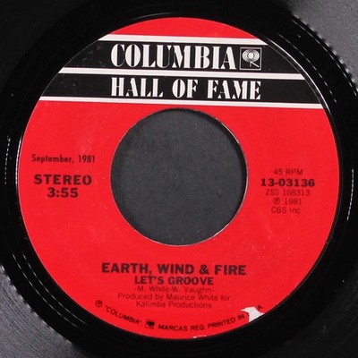 EARTH, WIND & FIRE: let's groove / singasong COLUMBIA 7'' Single 45 RPM