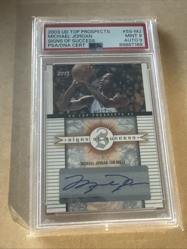 2003 U.D. Top Prospects Sign Of Success Michael Jordan Mint PSA 9 Auto 9