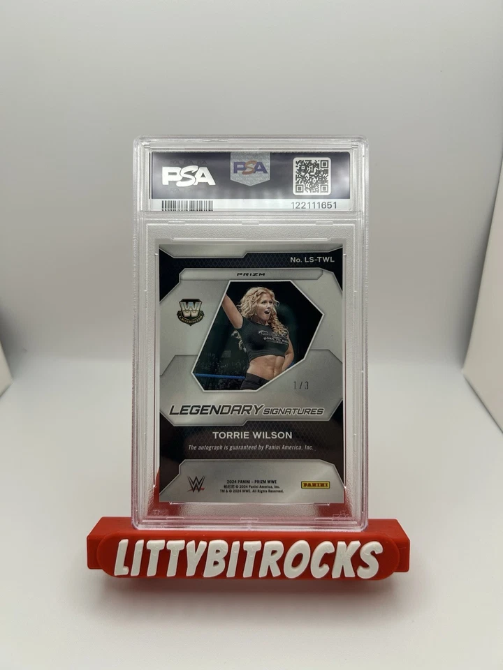 2024 Torrie Wilson Legendary Signatures Gold Shimmer FOTL PSA Mint 9 - Image 2 of 2