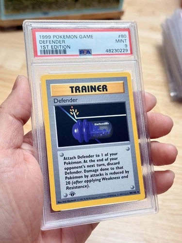 PSA 9 POKEMON DEFENDER 1999 1ST EDITION ENGLISH BASE SET #80 CARD