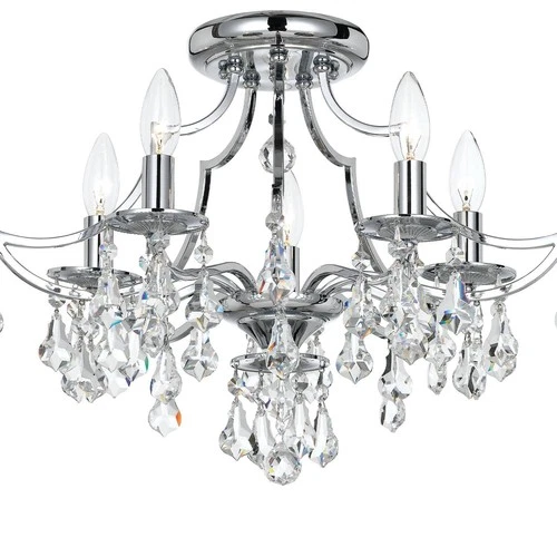 Crystorama Cedar 18 1/2"W Polished Chrome Ceiling Light - Picture 4 of 6