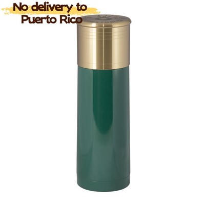 12 Gauge Shotshell Thermo Bottle 25-Ounce - Green Stainless Steel, Adult