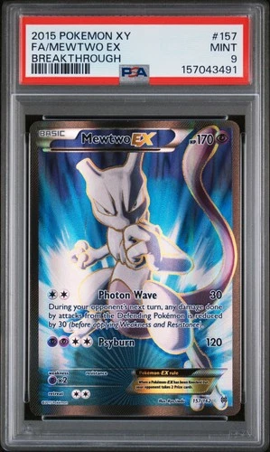 2015 Pokemon XY BREAKthrough 157 Mewtwo EX PSA 9 157043491