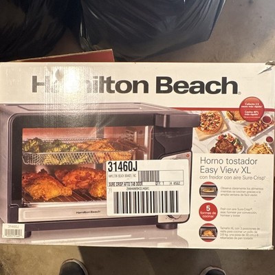 Hamilton Beach Easy View XL Sure-Crisp Air Fry Toaster Oven, Black 31460J