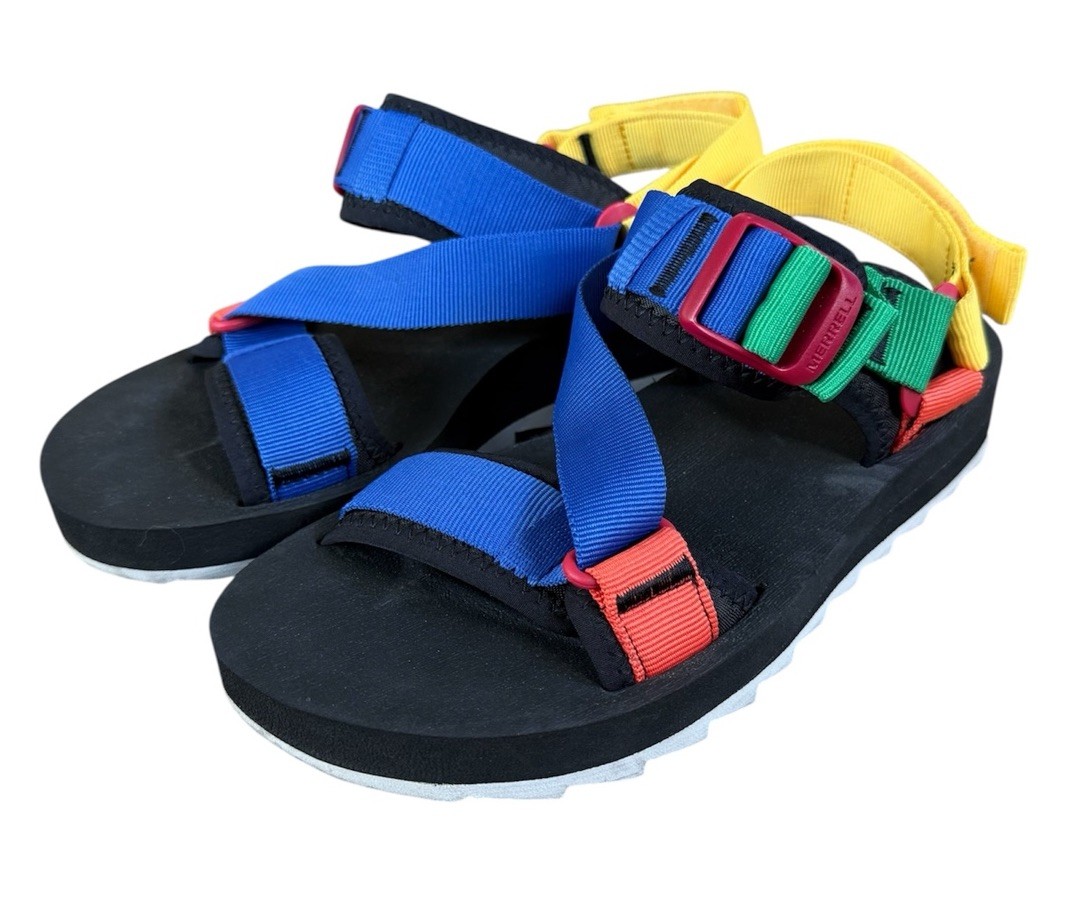 Merrell Alpine sandali donna cinturino posteriore multicolore con cinturino taglia 8 indossati una volta