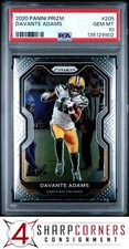 2020 PANINI PRIZM #205 DAVANTE ADAMS PACKERS PSA 10