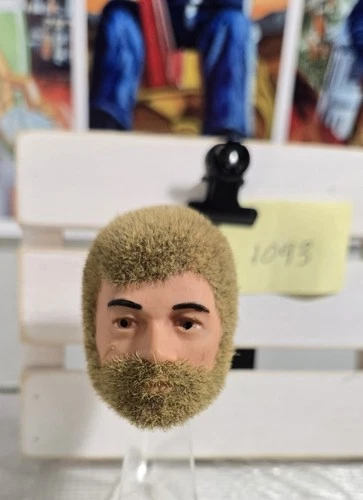 VINTAGE 1970`S GI JOE ADVENTURE TEAM Blonde HEAD FUZZY FLOCKED JOE 12” #1093