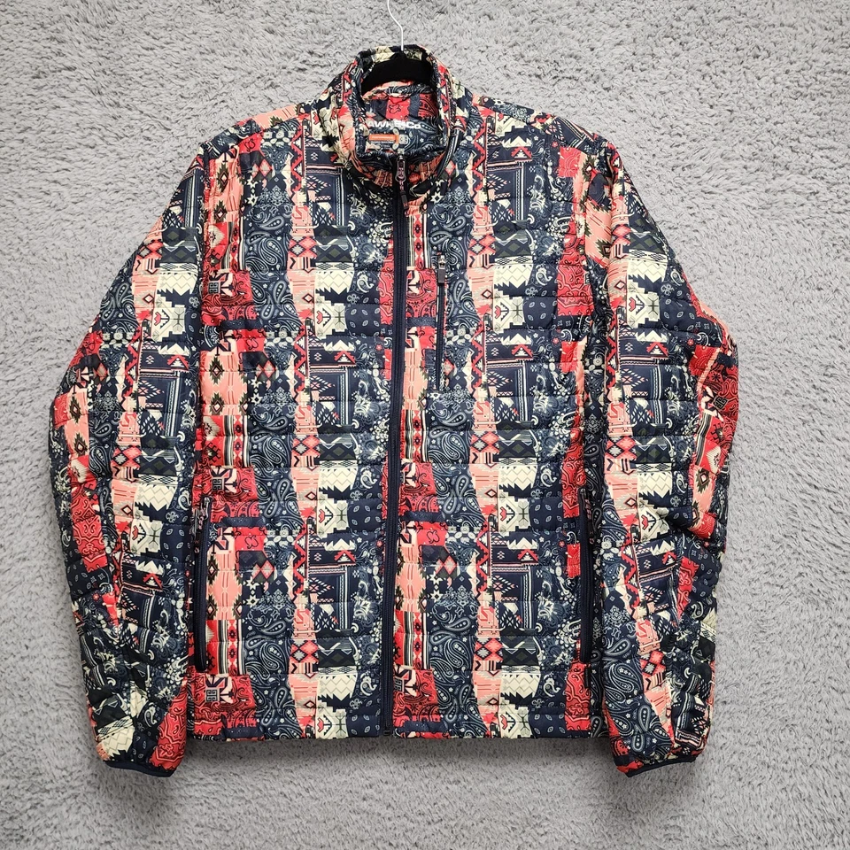 Hawke & Co Pro Performance Bandana Print Puffer Jacket Mens Large Full Zip - Image 2 of 4