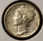 1938-P Mercury Dime 90% Silver Free Shipping