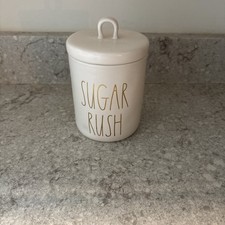 Rae Dunn  SUGAR RUSH  Canister by Magenta   Ceramic Kitchen Storage Jar with Lid