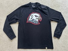 Portland Gear Mens Portland Winterhawks Long Sleeve Shirt Large Black Hawk Head