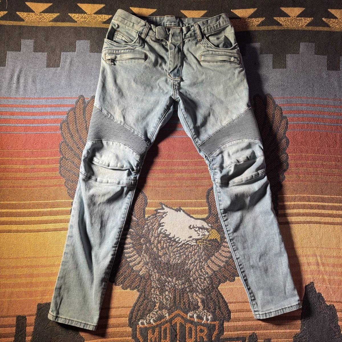 Balmain Biker Regular Jeans for Men in 32 Inseam for sale | eBay