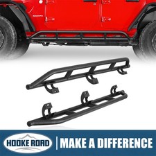 Hooke Road Tube Rock Slider Rails Rocker Guard For 18-26 Jeep Wrangler Jl 4-door