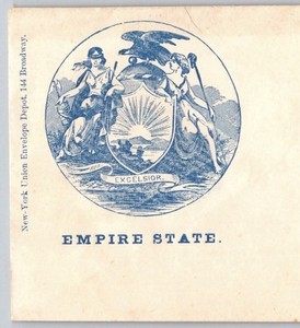 Civil War Patriotic Cover Empire State New York Union Envelope Depot 1860s