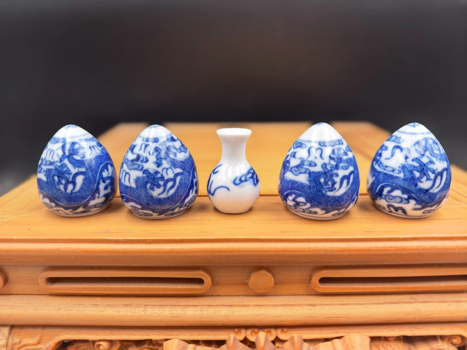 1set 5pcs Asian Bamboo Bird Cage dragon food ceramics cups70612
Opens in a new window or tab