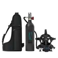 ​Emergency Lung Tank Scuba Tank for Diving, 1L Paired with a  Full Face Mask​