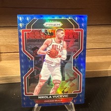 2021-22 Prizm NBA Basketball 75th Anniversary Blue Diamond Nikola Vucevic Bulls